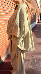 Ensemble LENA vert rayé