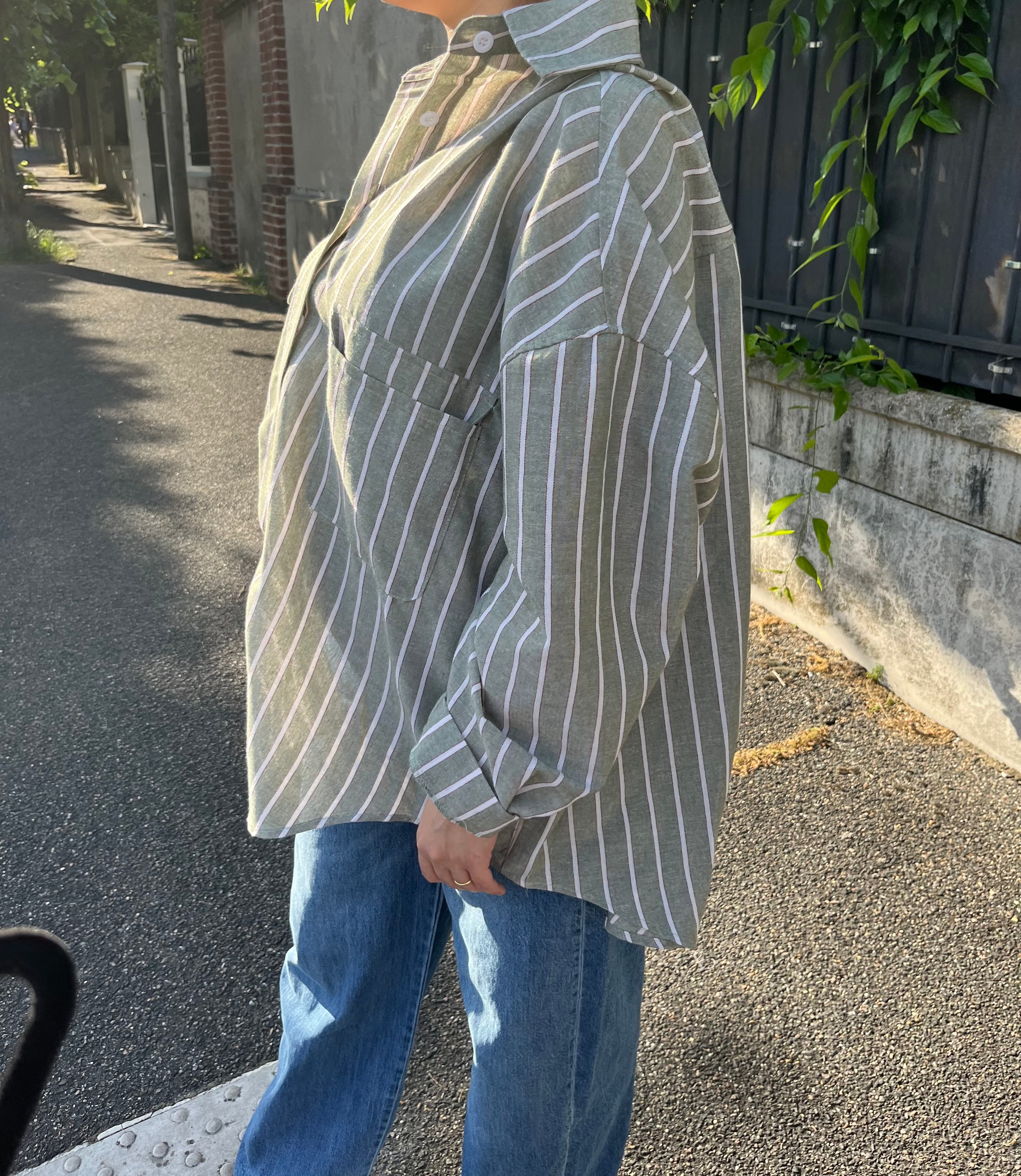 Chemise verte LINO oversize