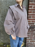 Chemise à épaulettes vichy