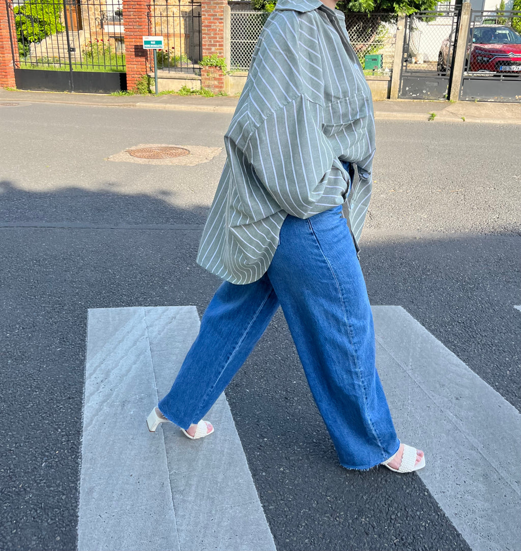 Chemise verte LINO oversize
