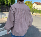 Chemise à épaulettes vichy
