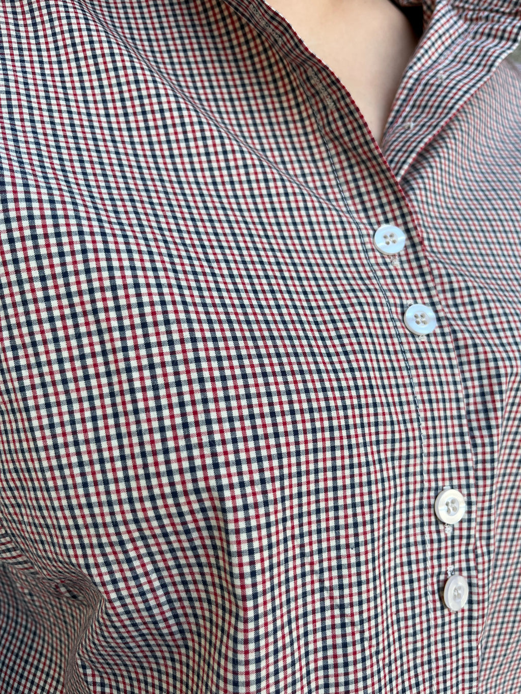 Chemise à épaulettes vichy