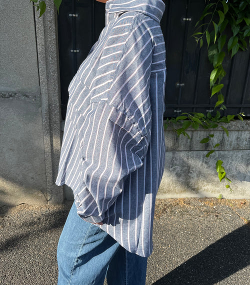 Chemise bleue LINO oversize
